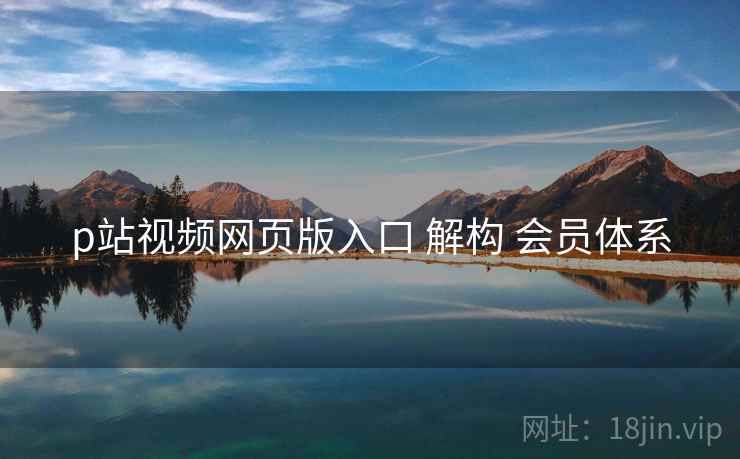 p站视频网页版入口 解构 会员体系