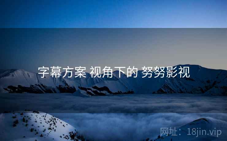 字幕方案 视角下的 努努影视