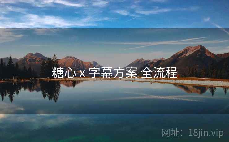 糖心 x 字幕方案 全流程