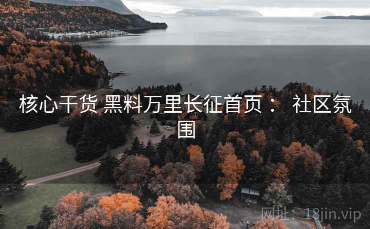核心干货 黑料万里长征首页 ： 社区氛围