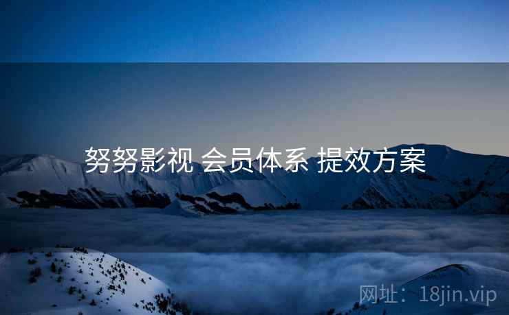 努努影视 会员体系 提效方案