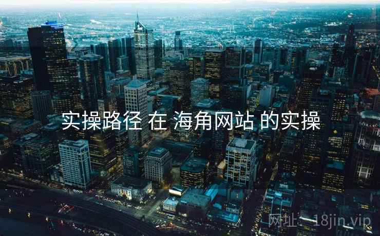 实操路径 在 海角网站 的实操