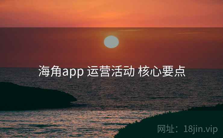 海角app 运营活动 核心要点
